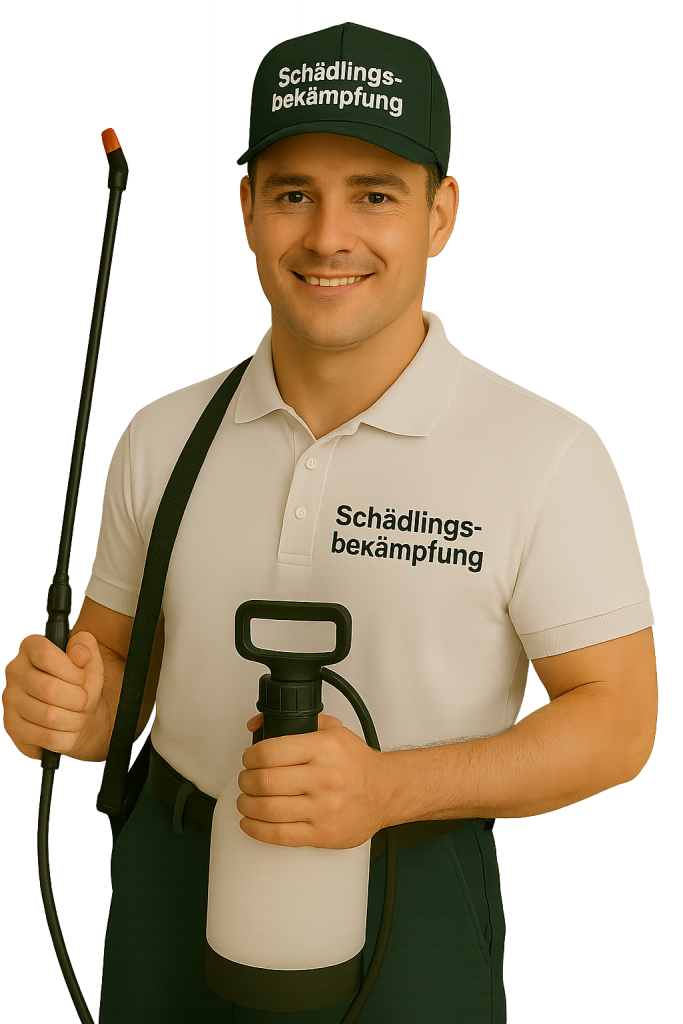 Schädlingsbekämpfer mit Spray - Schädlingsbekämpfung Fabeos transparent